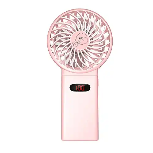 CAZOKASI Handheld Fan Portable Rechargeable Fan