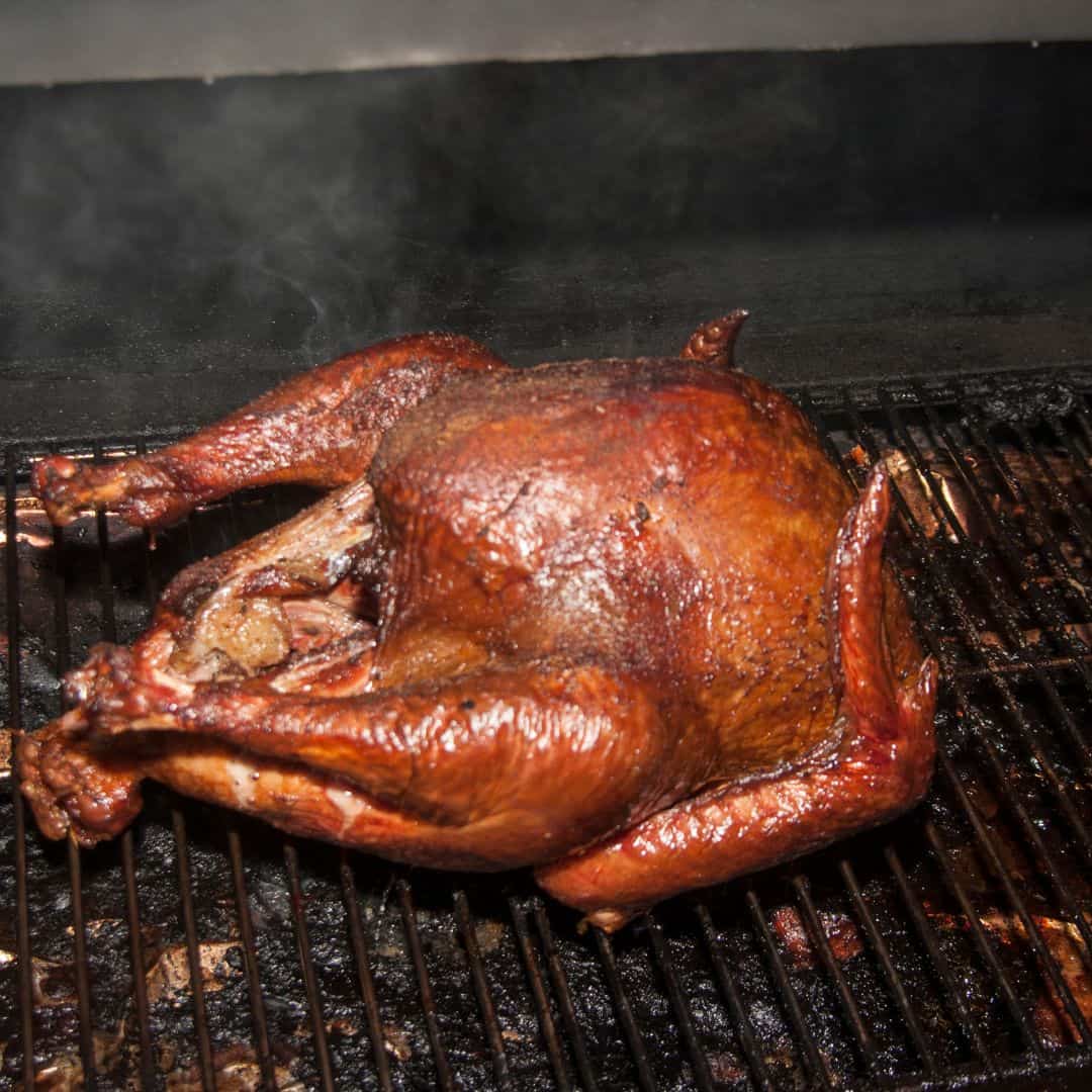 turkey in a smoker