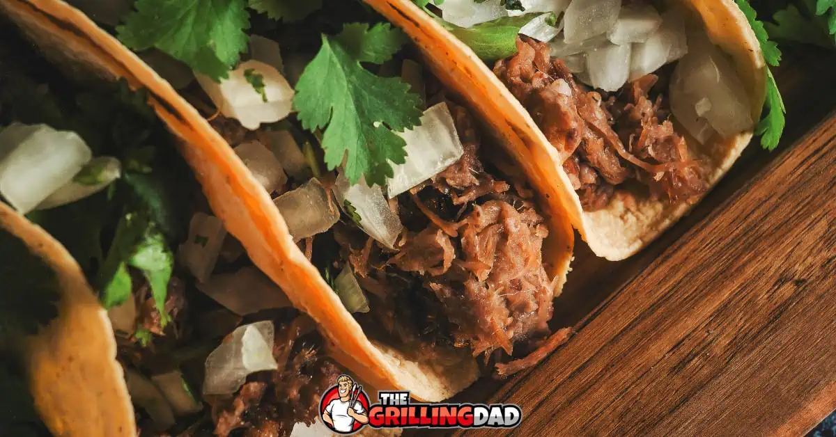 brisket tacos from the blackstone