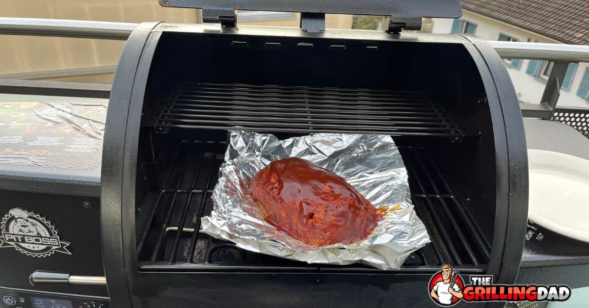smoked meatloaf on a smoker