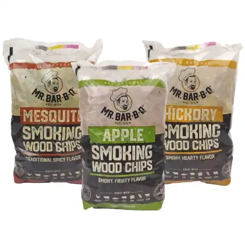 Mr. Bar-B-Q Hardwood Smoking Chips Variety Pack | 3 Different Flavors