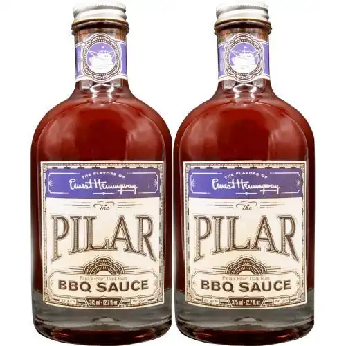 Flavors of Ernest Hemingway Sauces, The Pilar BBQ Sauce, 12 ozs, 2 Pack - Gluten Free, No MSG, No HFCS