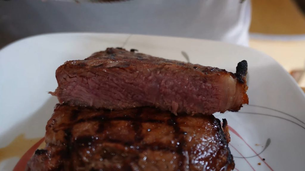 sliced into NY Strip